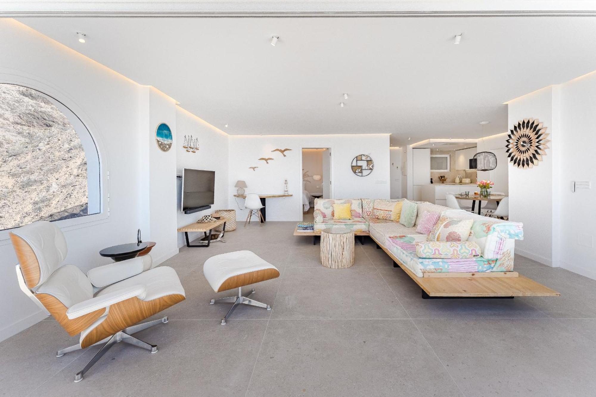 Blue Haven - Ocean View Penthouse With Jacuzzi And Pool Lägenhet Acantilado de los Gigantes Exteriör bild
